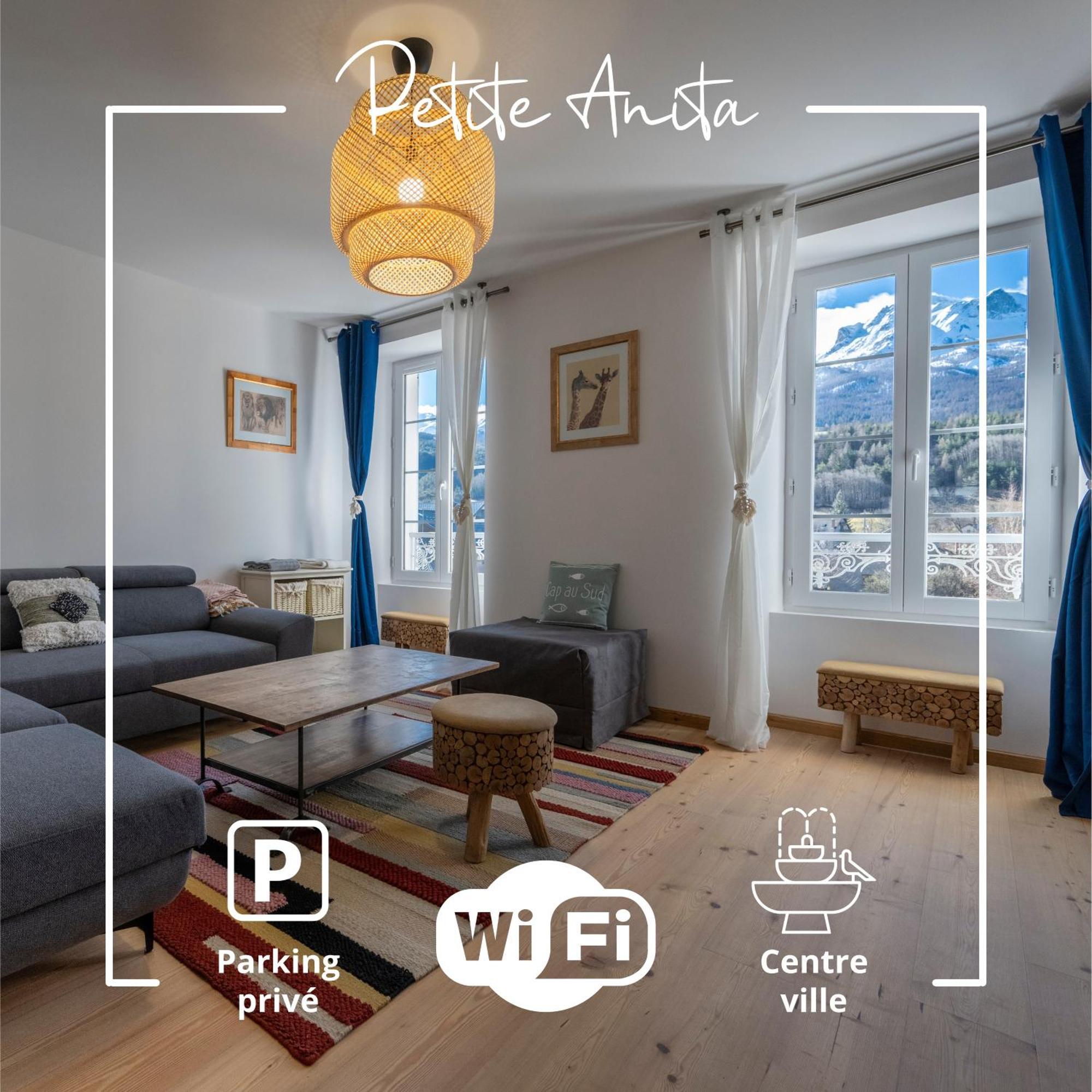 Petite Anita - Centre Ville - Parking Prive Barcelonnette Exterior foto